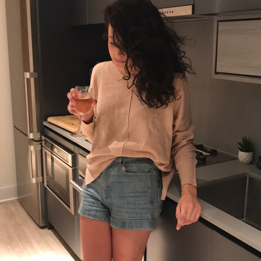 french connection pale pink sweater